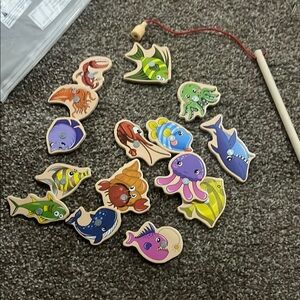 Wooden Magnetic Fishing Game for Kids
